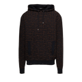 Balmain Maxi Monogram Drawstring Hoodie "Bright Brown/Black"