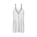 Rabanne Circle Disc Transparent Mini Dress "Silver"
