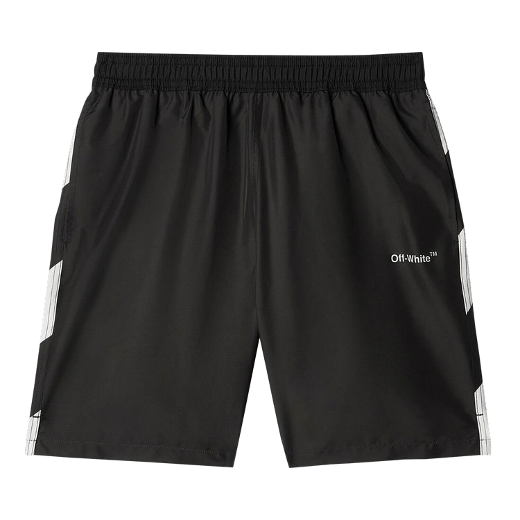 Off-White Diag Surfer Swimshorts "Black/White"