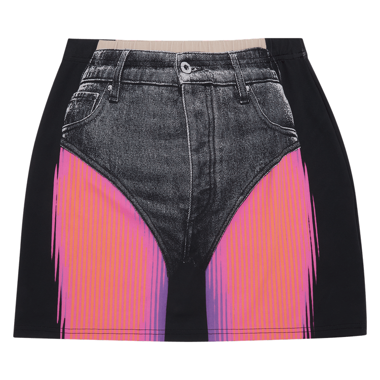 Y/Project x Jean Paul Gaultier Trompe L'Oeil Janty Mini Skirt 'Black/Pink'