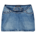 Y/Project Y Belt Arc Denim Mini Skirt "Faded Blue"
