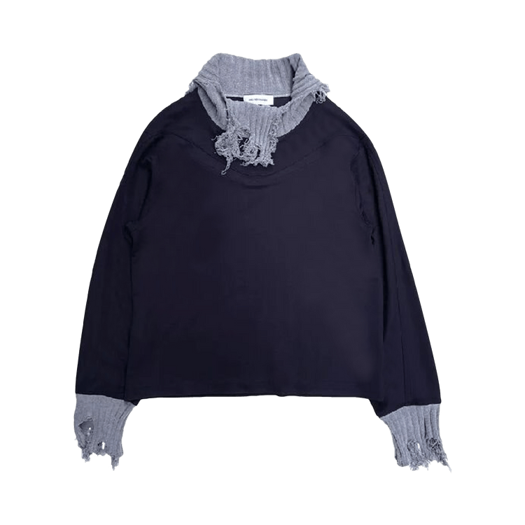 Kiko Kostadinov Cedid Rib Pullover "Dark Blue/Ash Grey"