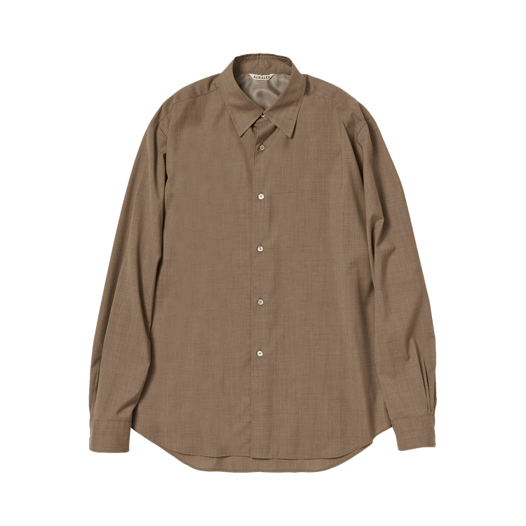 Auralee Super Fine Tropical Wool Shirt "Top Brown"