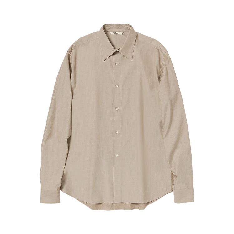 Auralee Washed Finx Twill Shirt "Khaki Green"