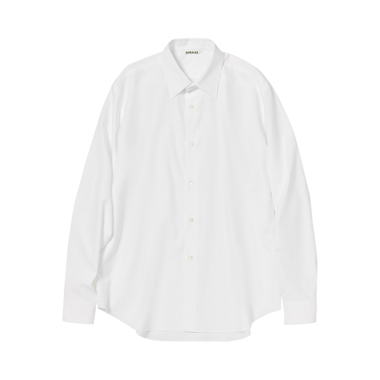 Auralee Washed Finx Twill Shirt "White"