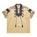 Bode Eastern Mosaic Short-Sleeve Shirt "Ecru/Blue"