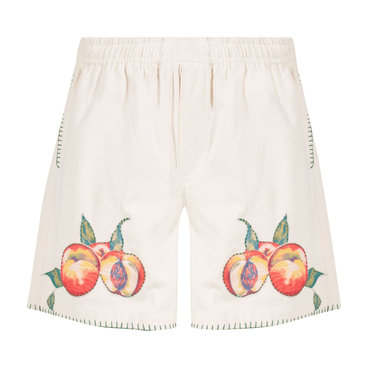 Bode Georgia Peach Rugby Short "Yellow/Green"