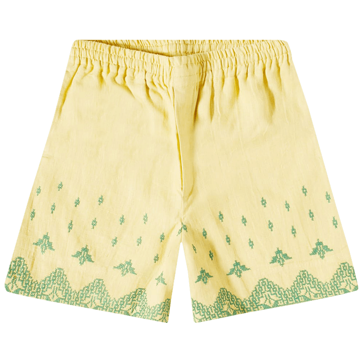 Bode Green Peak Shorts "Yellow/Green"