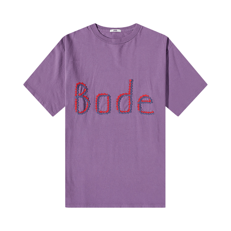 Bode Rickrack Namesake Tee "Purple"