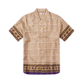 Bode Micro Fleur Short-Sleeve Shirt "Gold/Multicolor"