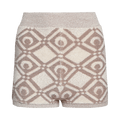 Marine Serre Chunky Jacquard Knitted Shorts "Beige"