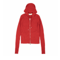 1017 ALYX 9SM Ribbed Knit Zip Up Hoodie Sweatshirt "Red"