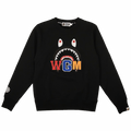 BAPE Shark Embroidery Crewneck Sweater "Black"