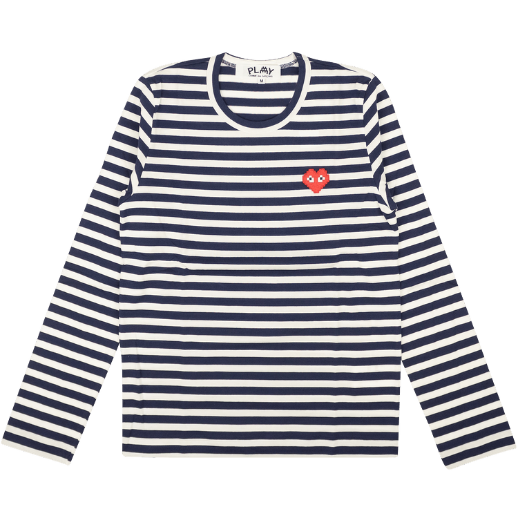 Comme des Garçons Striped T-Shirt "White/Navy"