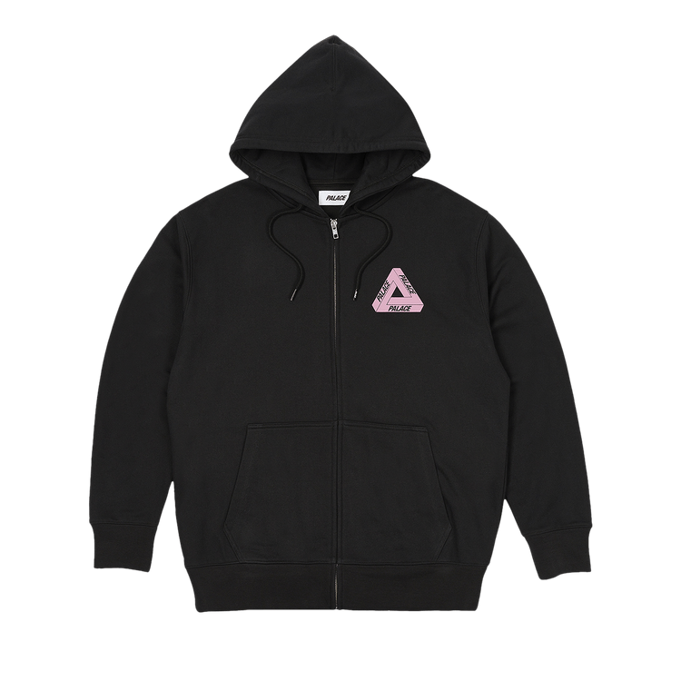 Palace Tri-Puff Print Zip Hood "Black"