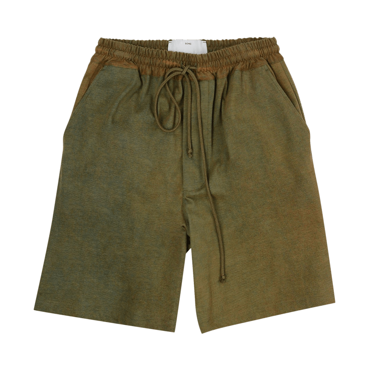Song for the Mute Elasticated Shorts "Army Green"