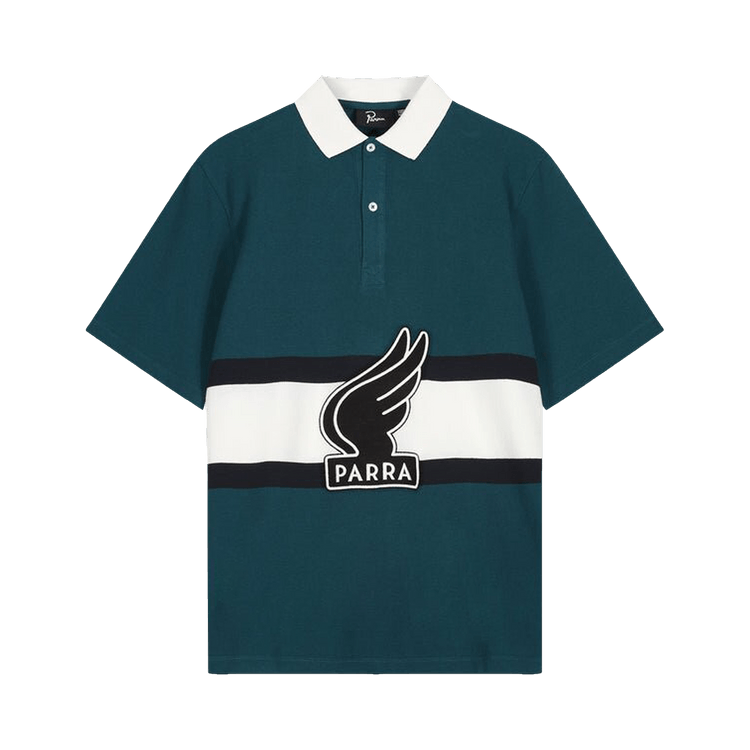 Parra Winged Logo Polo Shirt "Teal/Off White"