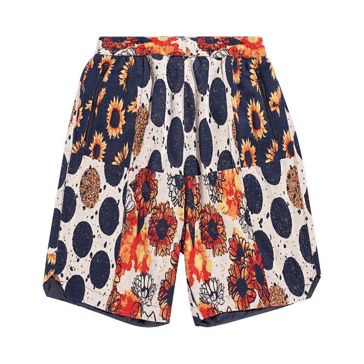 Engineered Garments BB Shorts "Red/Navy Sunflower"