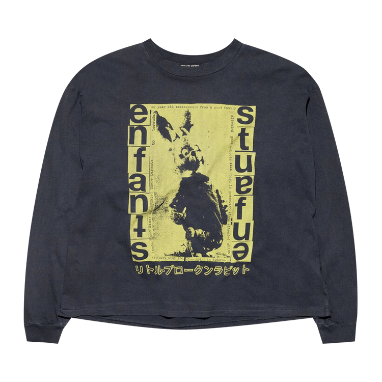 Enfants Riches Déprimés Bunny Long-Sleeve T-Shirt "Black/Yellow"