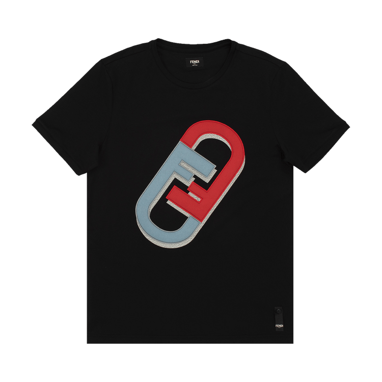 Fendi Linked FF Branding T-Shirt "Nero"