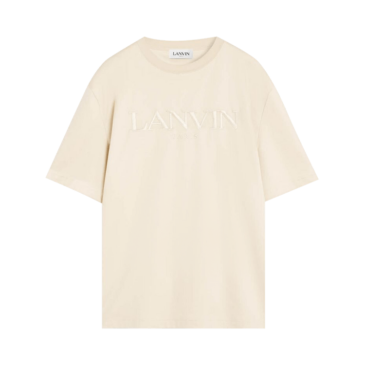 Lanvin Paris Embroidered T-Shirt "Sand"