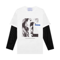 Jungles Eagle Mesh Sleeve Tee "White/Black"