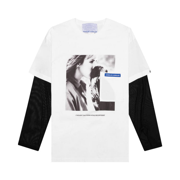 Jungles Eagle Mesh Sleeve Tee "White/Black"