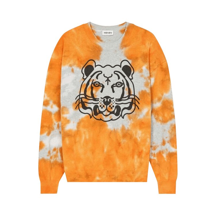 Kenzo K-Tiger Tie Dye Jumper "Deep Orange"