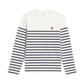Ami Long-Sleeve T-Shirt "Natural White/Nautic Blue"