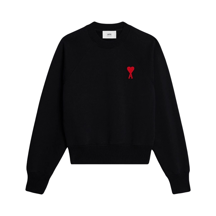 Ami Tonal Sweatshirt "Black/Red"