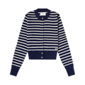 Ami Sailor Cardigan "Nautic Blue/Natural White"