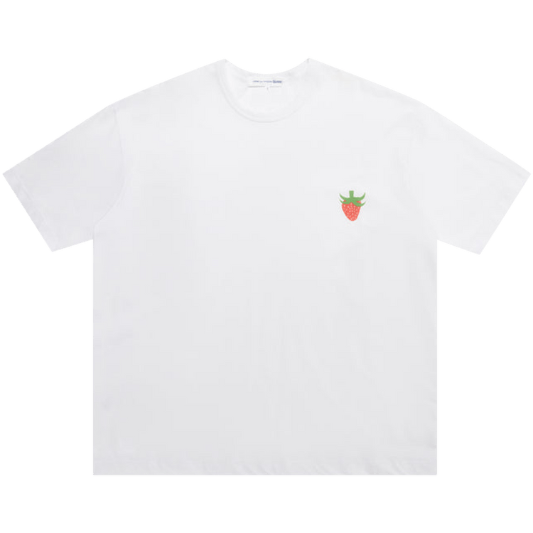 Comme des Garçons SHIRT Strawberry Printed Crewneck T-Shirt "White"