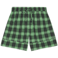 GANNI Seersucker Check Shorts "Peapod"
