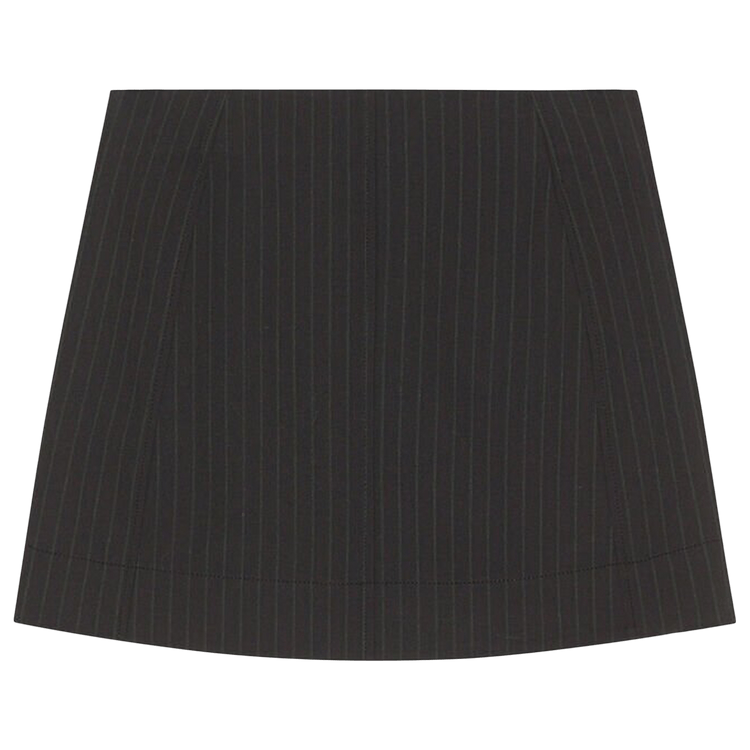 GANNI Stretch Stripe Mini Skirt "Black"