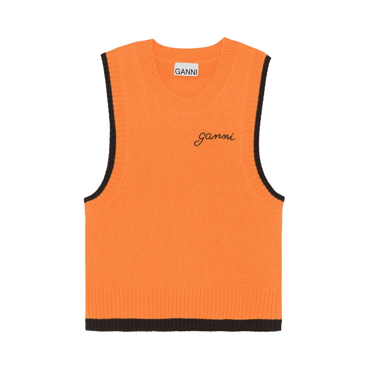 GANNI O Neck Vest "Orange"
