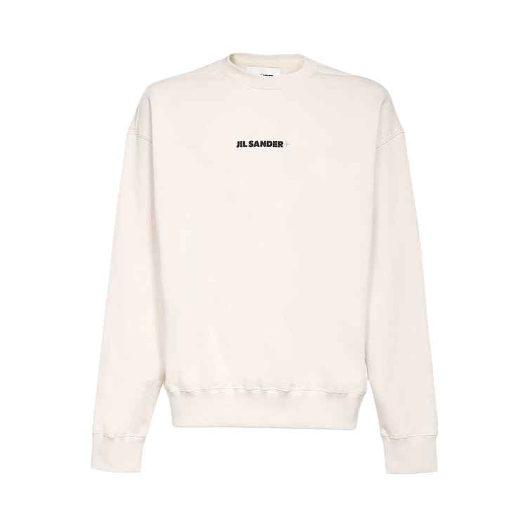 Jil Sander Long-Sleeve Logo Sweatshirt "Off-White"