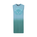 Lanvin Paris Logo Sleeveless Dress "Teal Blue"