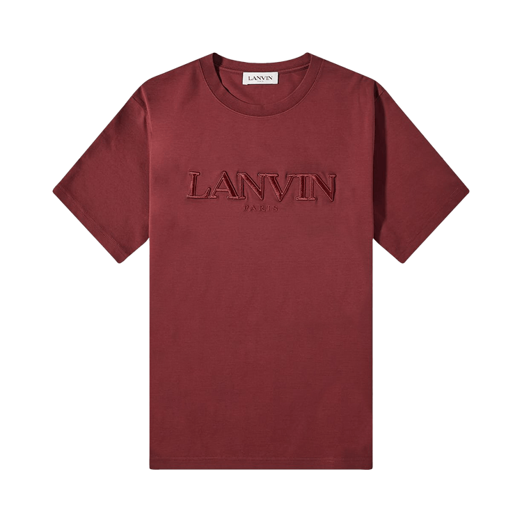 Lanvin Tonal Embroidered T-Shirt "Burgundy"