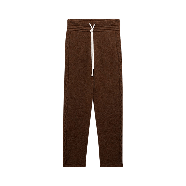 Les Tien Cable Knit Lounge Pant "Mahogany"