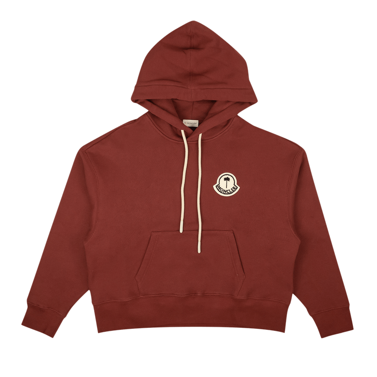 Moncler Genius x Palm Angels Logo Hoodie Sweatshirt "Burgundy"