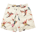 Nahmias Silk Hummingbird Print Shorts "White"