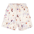 Nahmias Pychedelic Mushroom Print Silk Shorts "White"