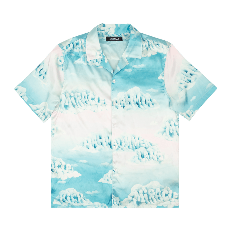 Nahmias Cloud Silk Button Down Shirt "Blue"