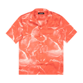 Nahmias Miracle Tie Dye Silk Button Down Shirt "Red"