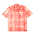 Nahmias Tie Dye Pont Silk Logo Button Down Shirt "Red"