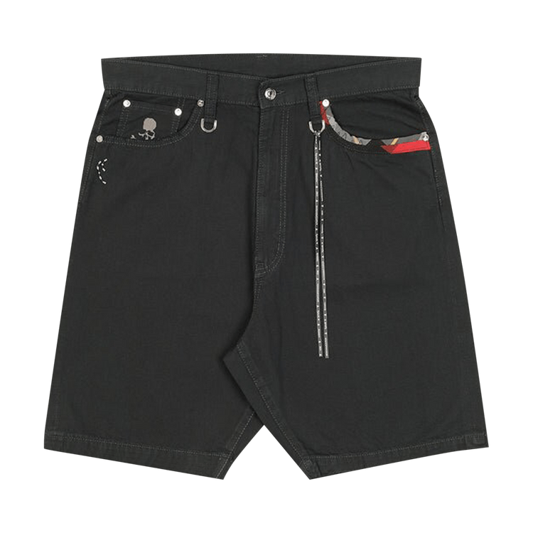 Mastermind All Over Design Velour Shorts "Charcoal"