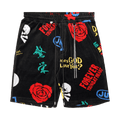 Mastermind All Over Design Velour Shorts "Multicolor"