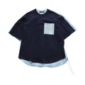 Mastermind World 2 Color Plaid Tee "Navy/Sax Plaid"