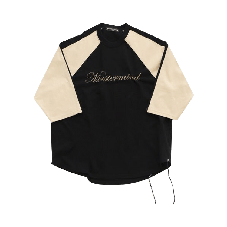 Mastermind World Embroidered Baseball Tee "Black/Greige"