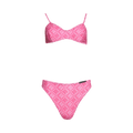Marine Serre Printed Two Piece Bikini "Fuschia"